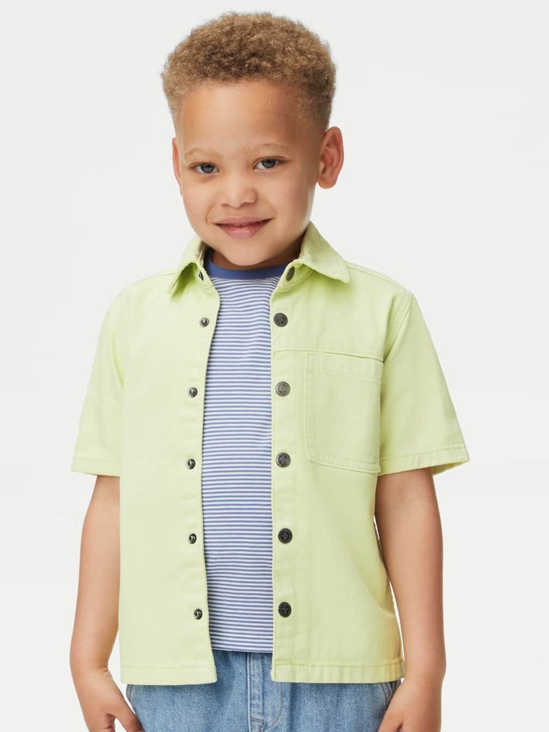 

Marks & Spencer Boys Opaque Casual Shirt, Green