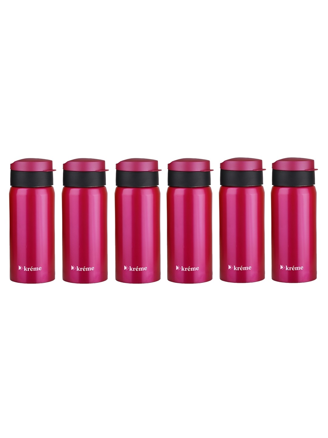 

Kreme BUNNY Pink 6 Pieces Stainless Steel Printed Double Wall Vacuum Water Bottle-400ml