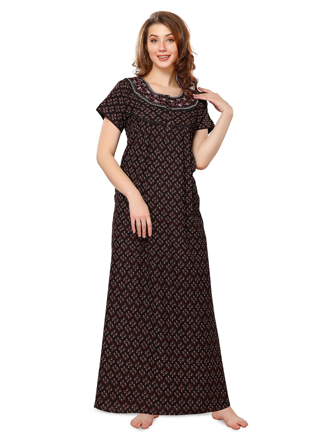 

Soulemo Printed Maxi Nightdress, Brown