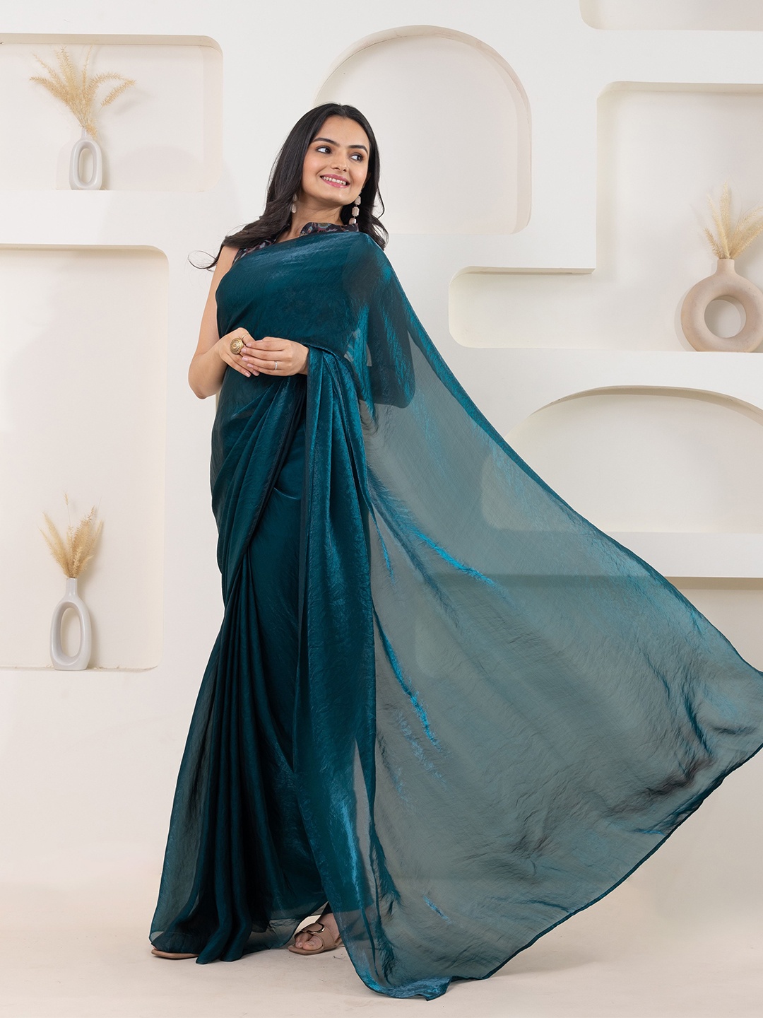 

RACHNA Ready to Wear Saree, Teal