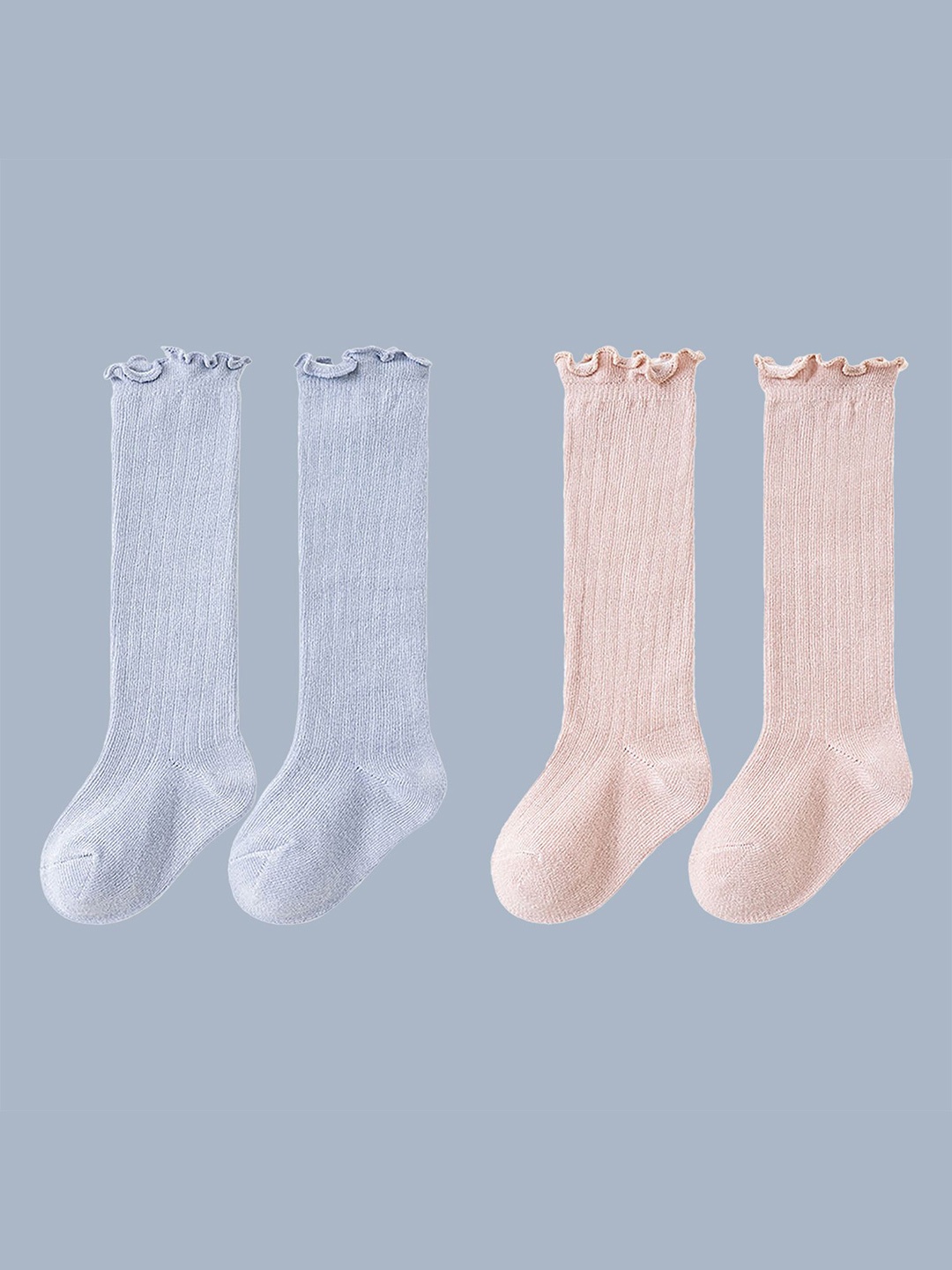 

SYGA Kids Pack of 2 Knee-Length Socks, Pink