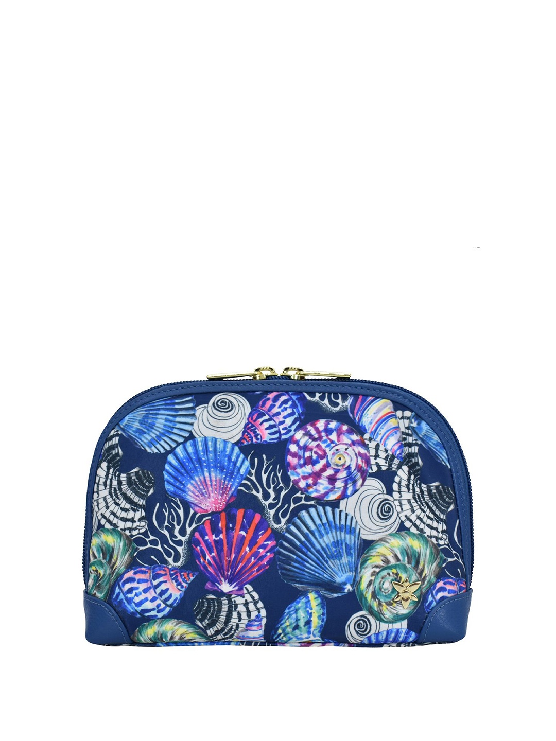 

Anuschka Women Geometric Printed Bow Detail Money Clip, Blue
