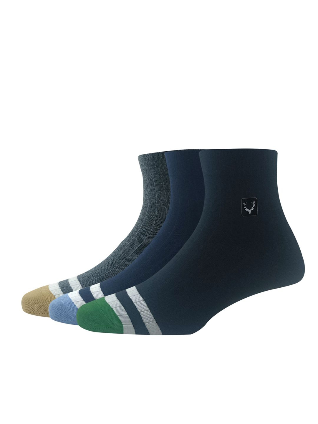 

Allen Solly Men Pack Of 3 Above Ankle-Length Socks, Black