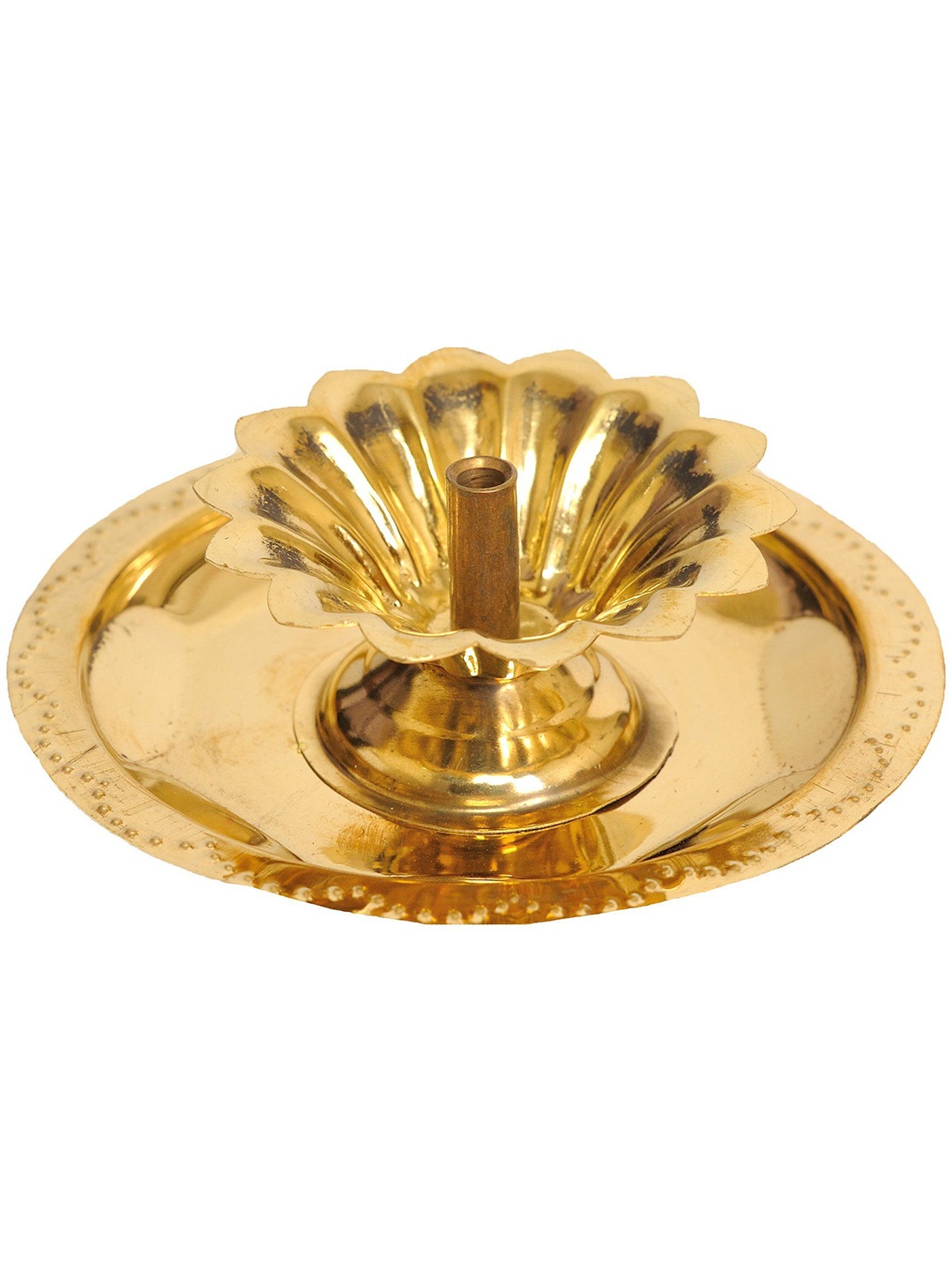 

Exotic India Yellow Floral Wick Lamp