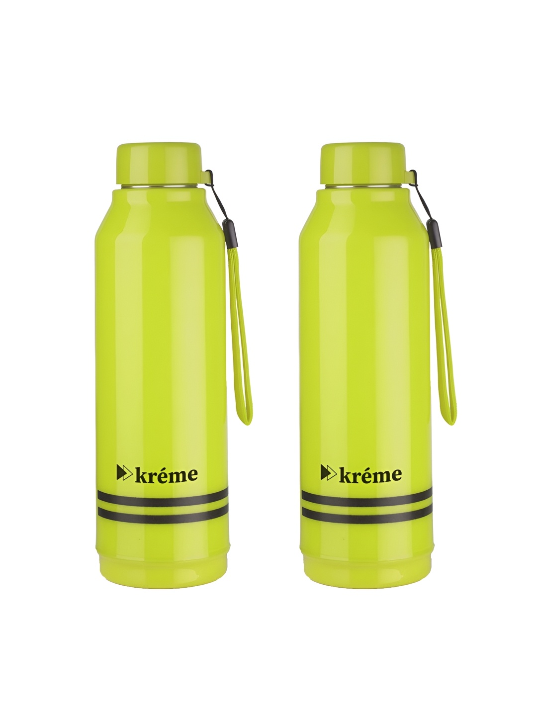 

Kreme Green & Black Set of 2 Stainless Steel Printed Double Wall Vacuum Water Bottle