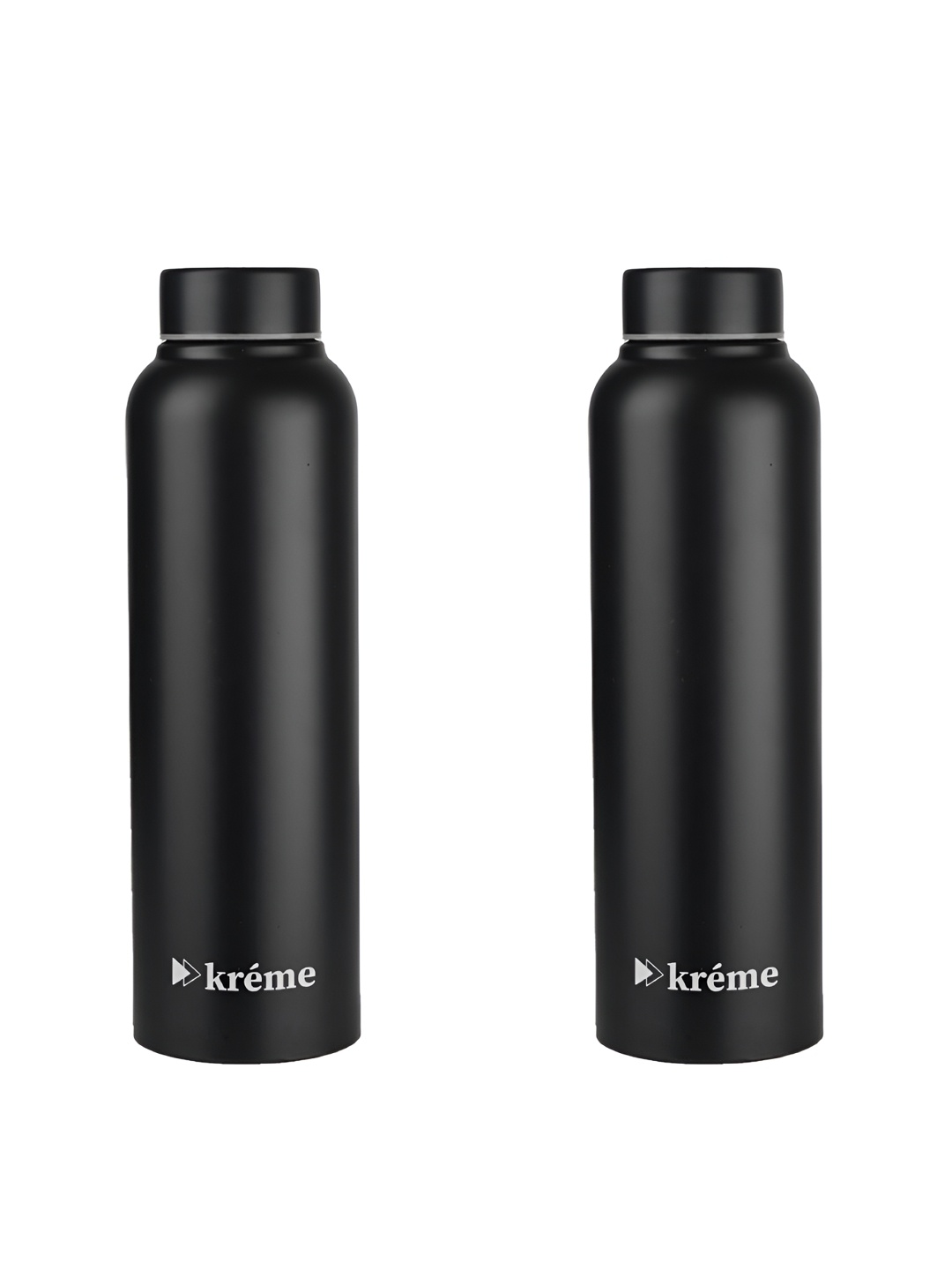 

Kreme Black Set of 2 Stainless Steel Printed Double Wall Vacuum Water Bottle