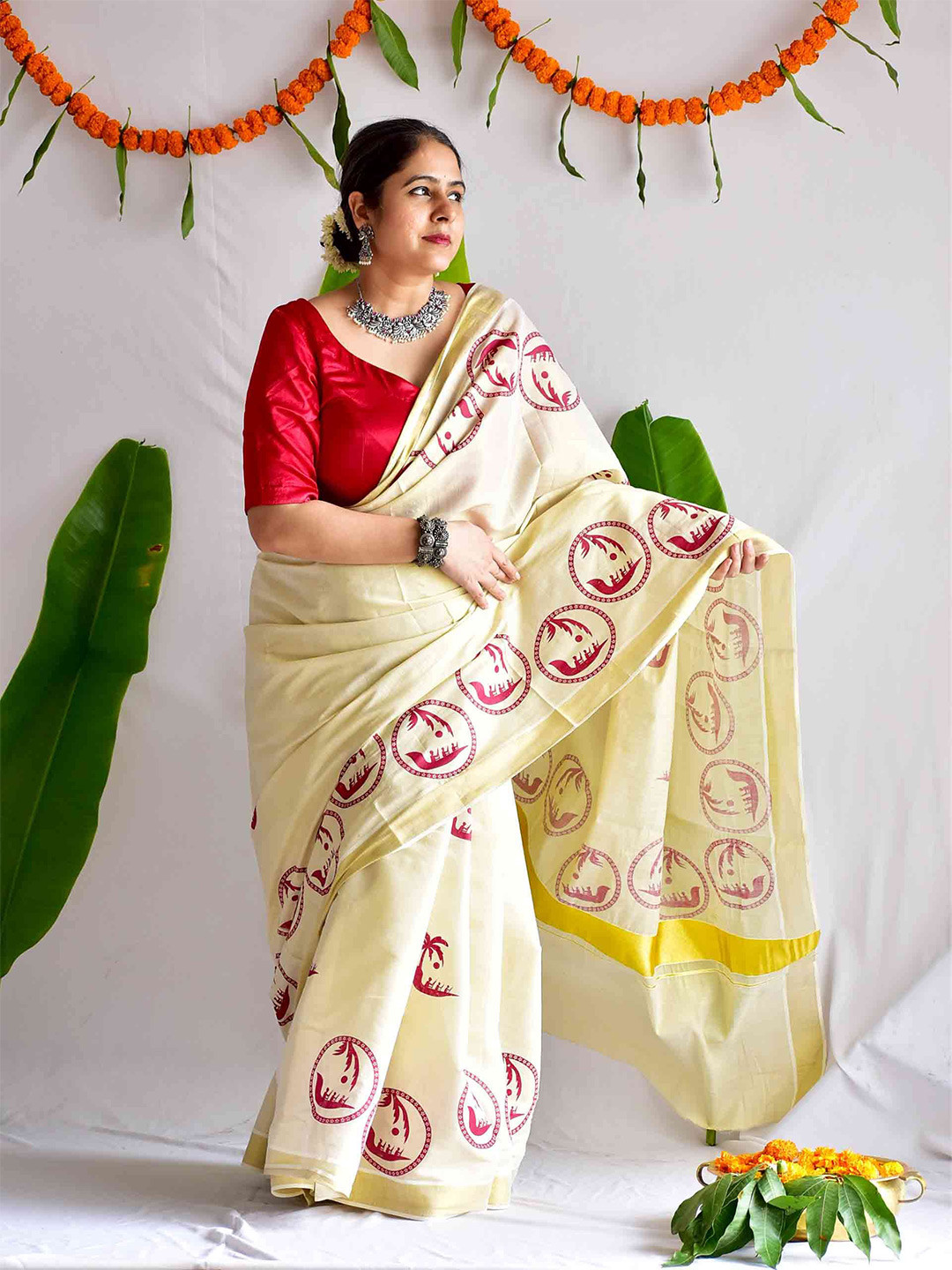 

Sundarii Saree, Off white