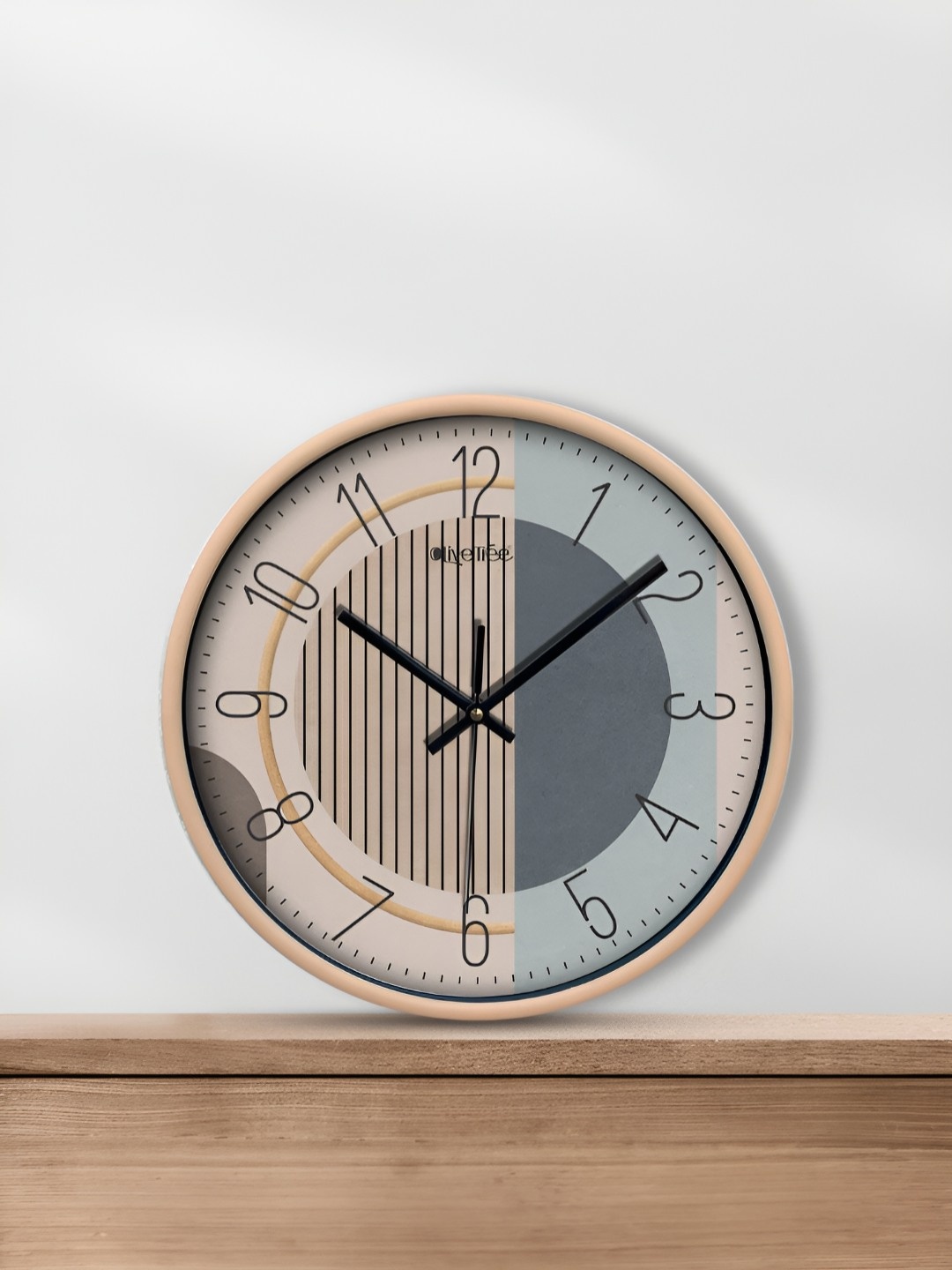 

OLIVE TREE Brown & Grey Printed Contemporary Wall Clock