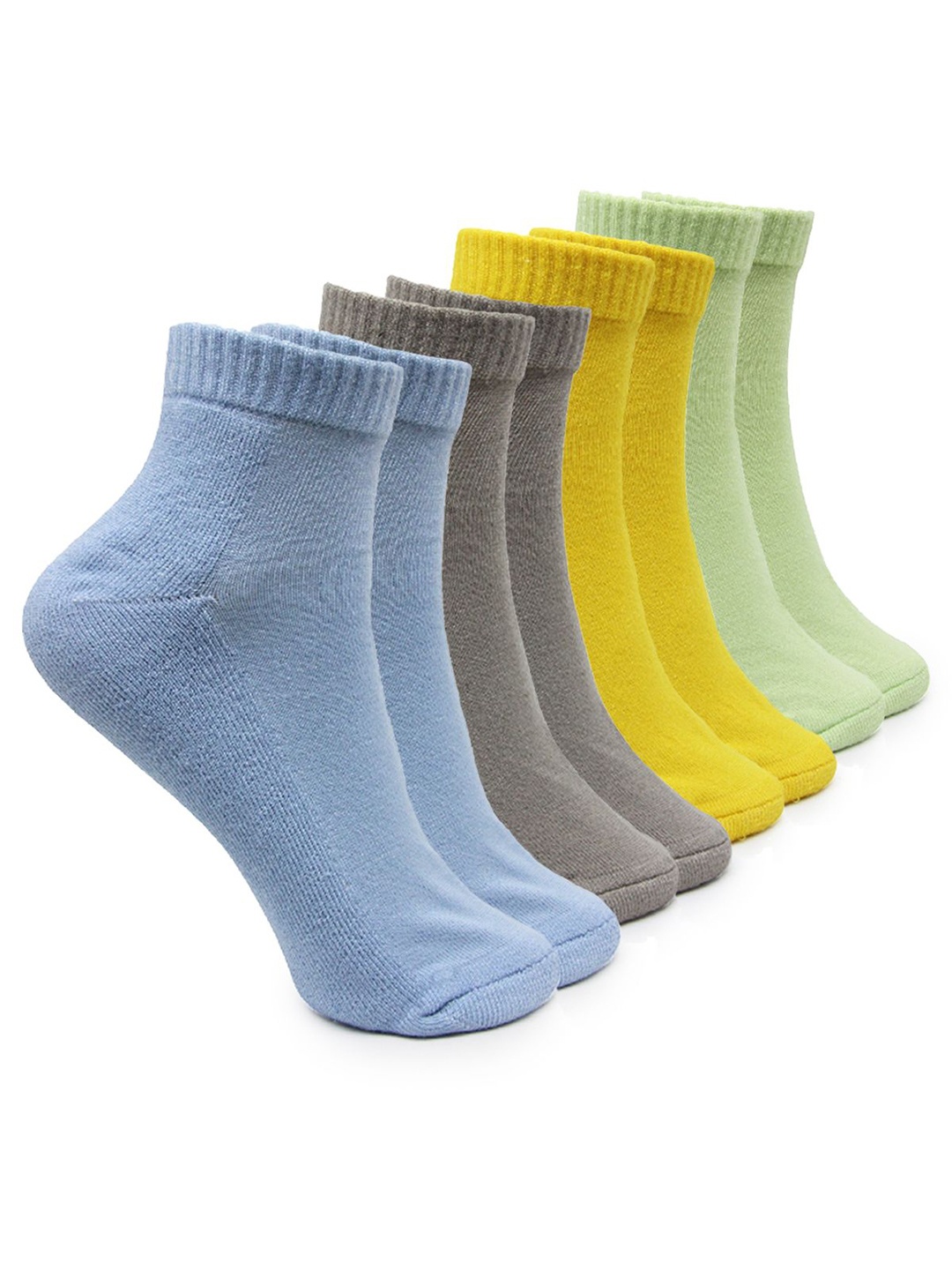 

BAESD Women Pack Of 4 Cotton Ankle-Length Socks, Green