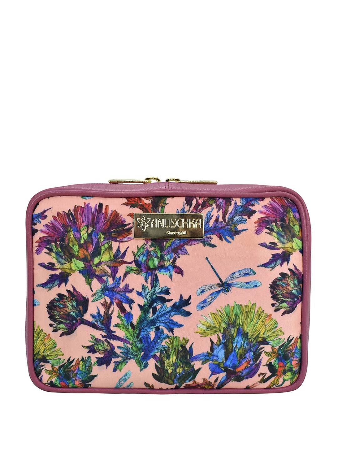 

Anuschka Women Printed Bow Detail Three Fold Wallet, Pink