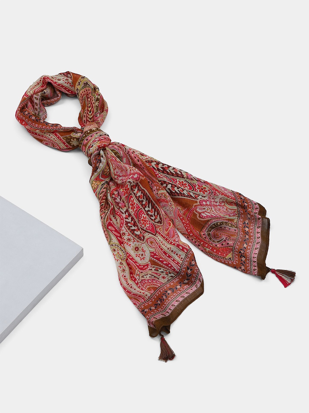 

aarke Ritu Kumar Women Printed Scarf, Red