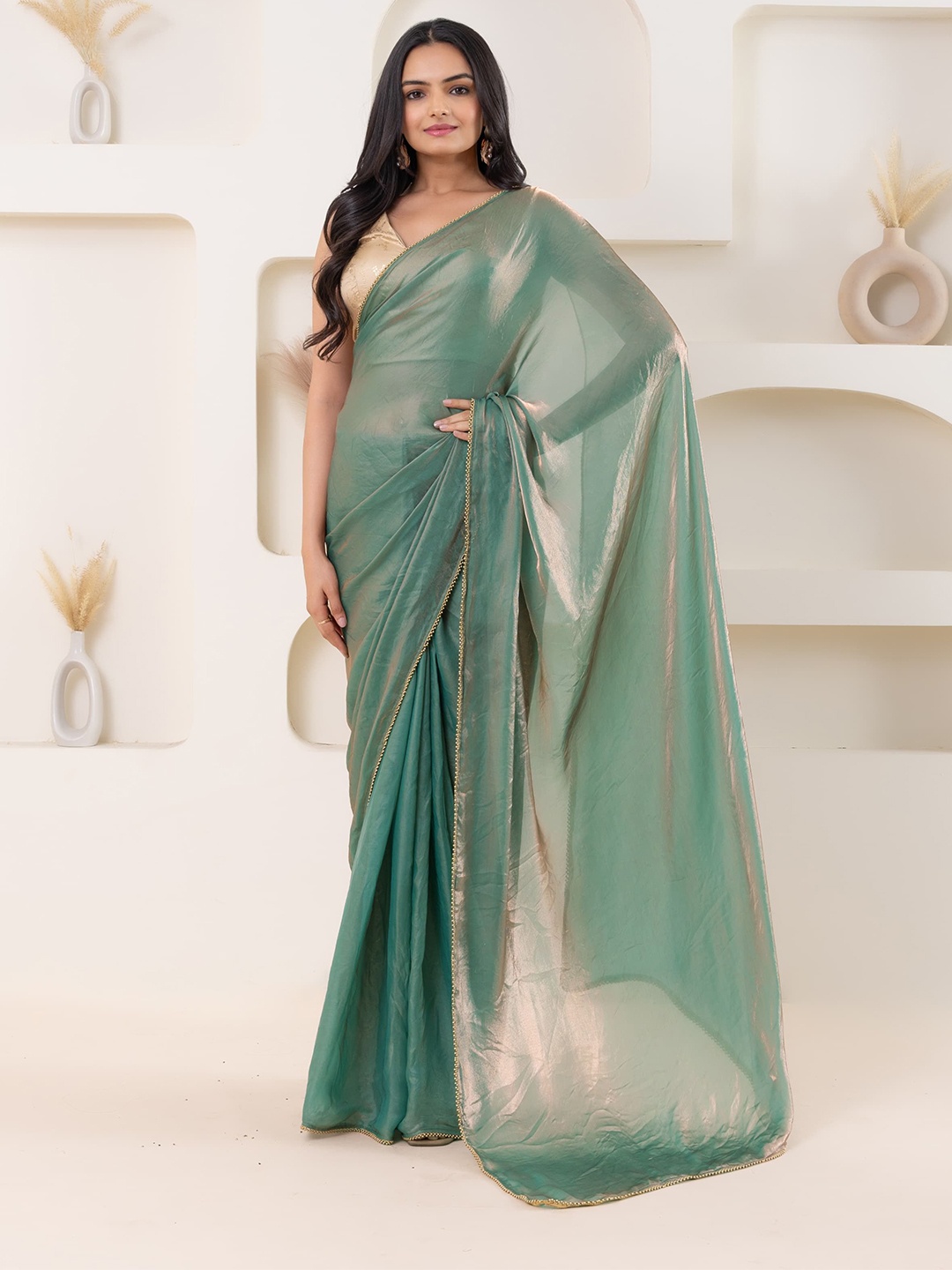 

RACHNA Ready to Wear Saree, Green