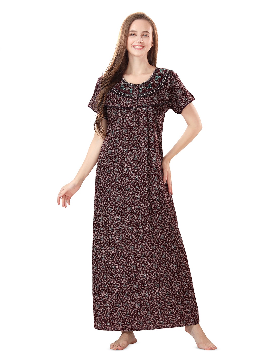 

Soulemo Printed Maxi Nightdress, Purple