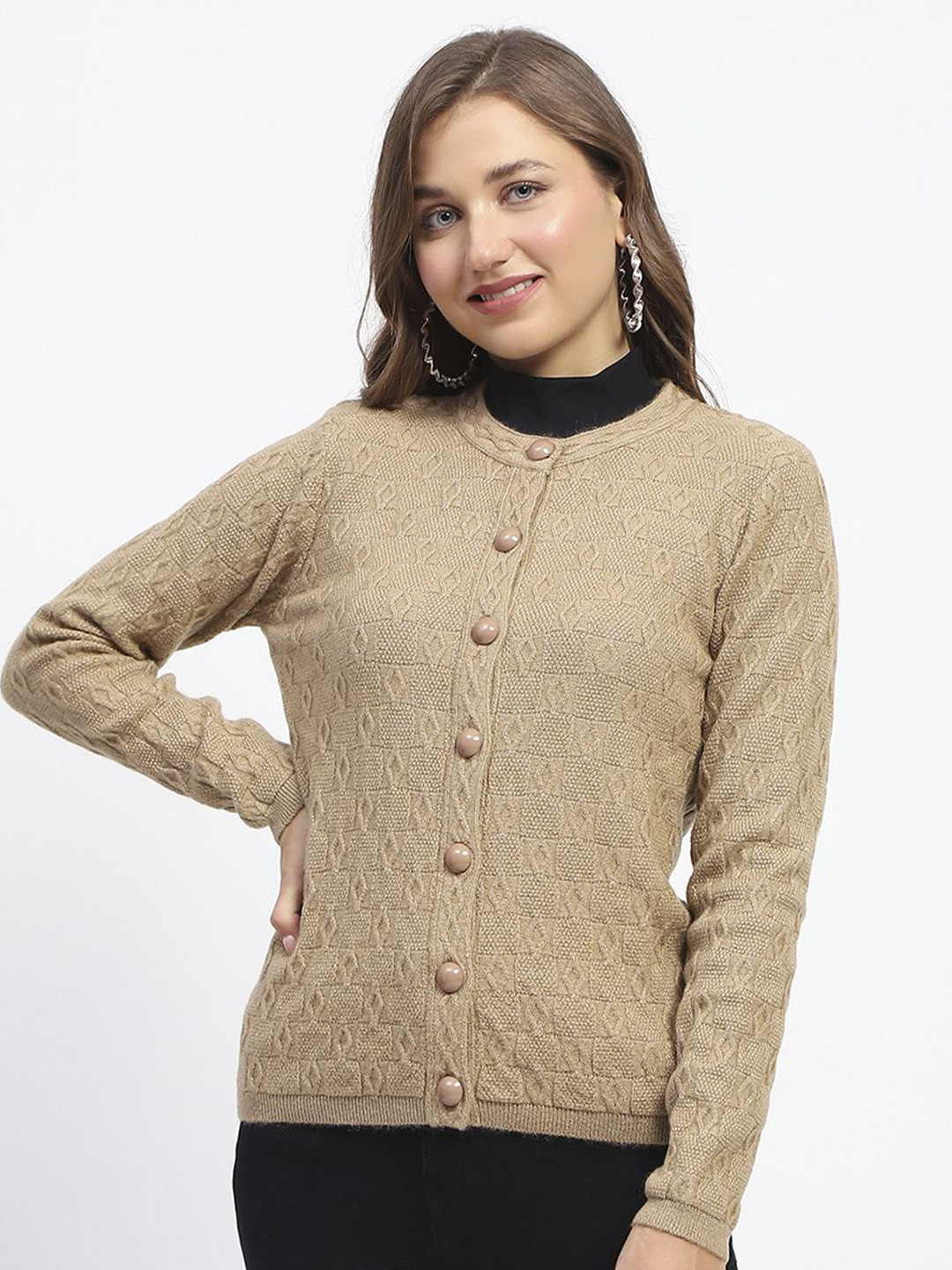 

Madame Women Cardigan, Camel brown