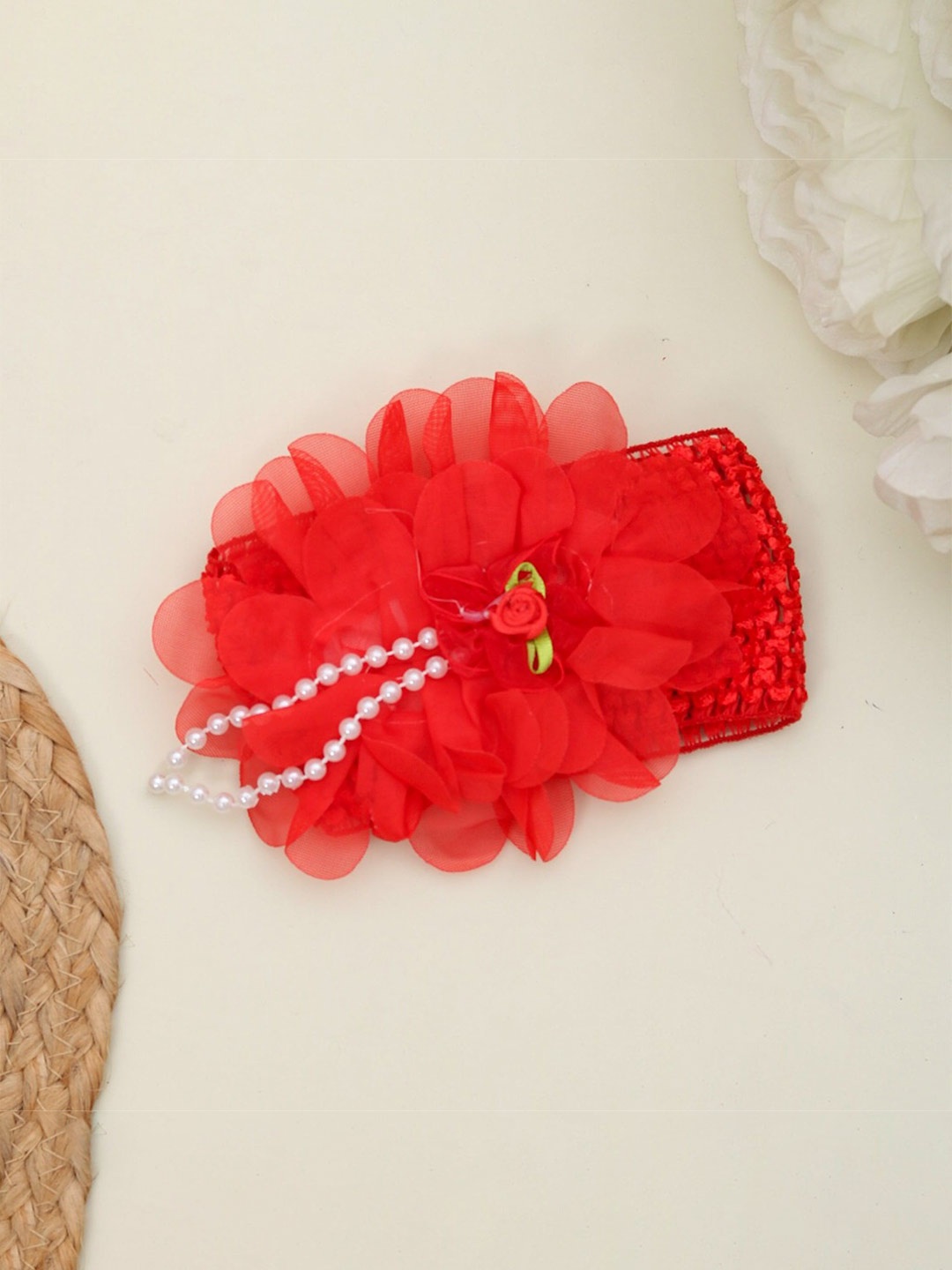 

Yellow Bee Girls Hairband, Red