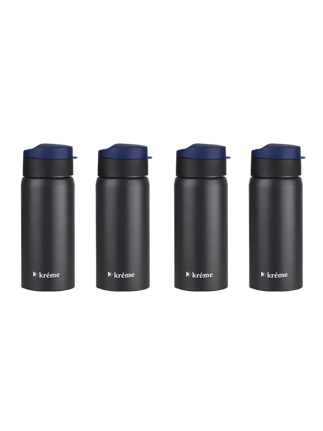 

Kreme Black & White Set of 4 Stainless Steel Printed Double Wall Vacuum Water Bottle