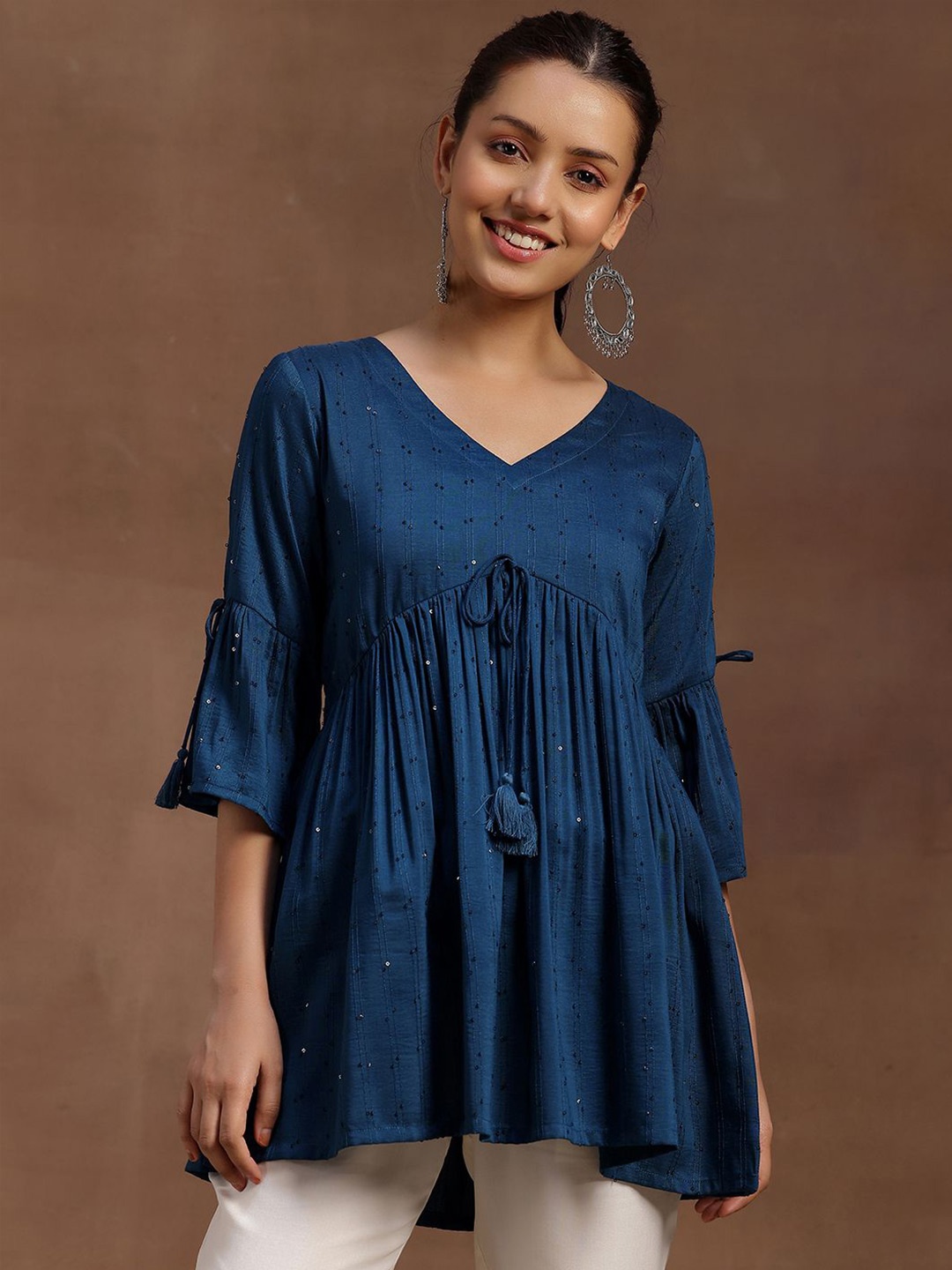 

Libas Embellished A-Line Tunic, Blue