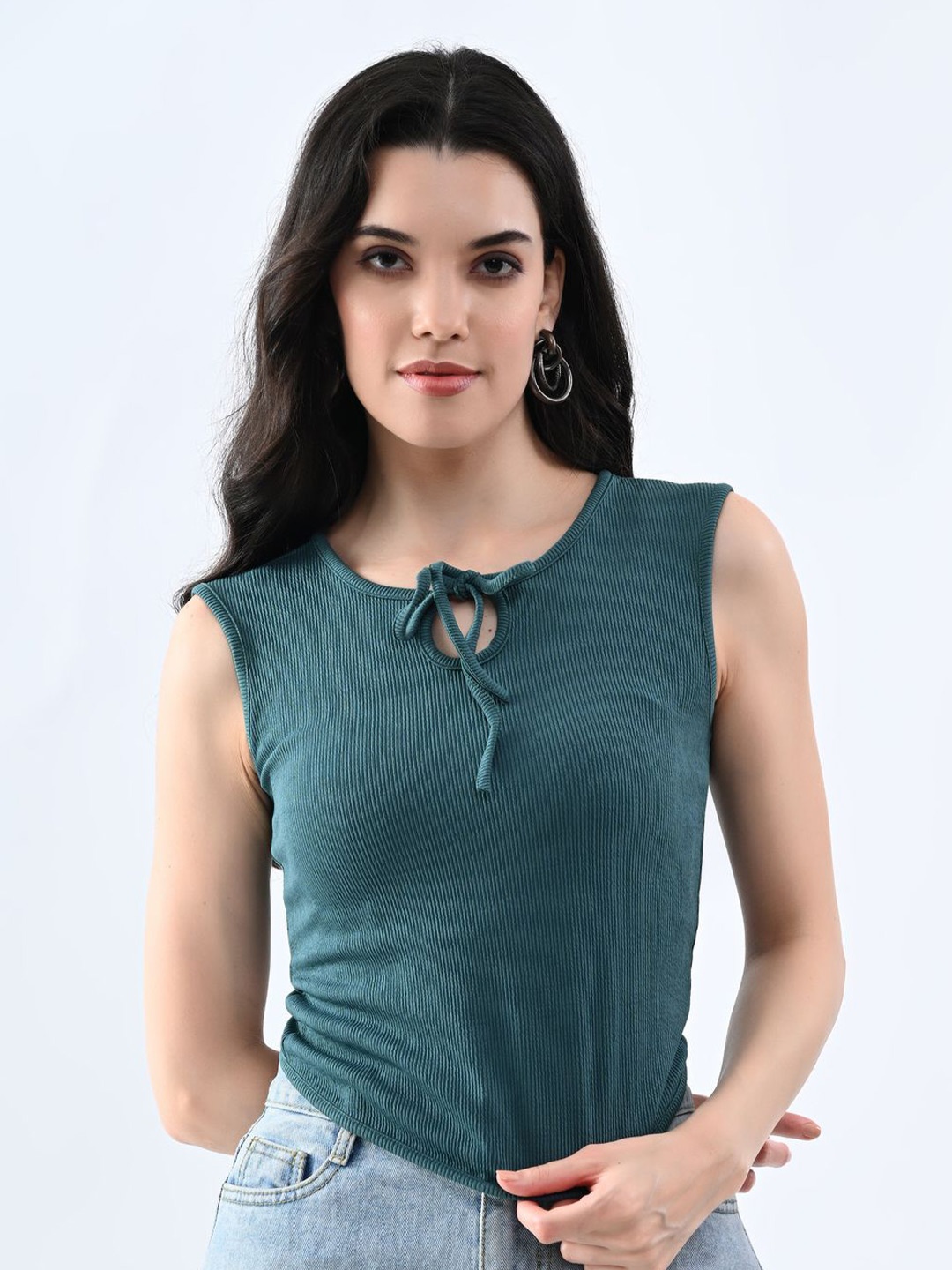 

CLAFOUTIS Crop Top, Teal