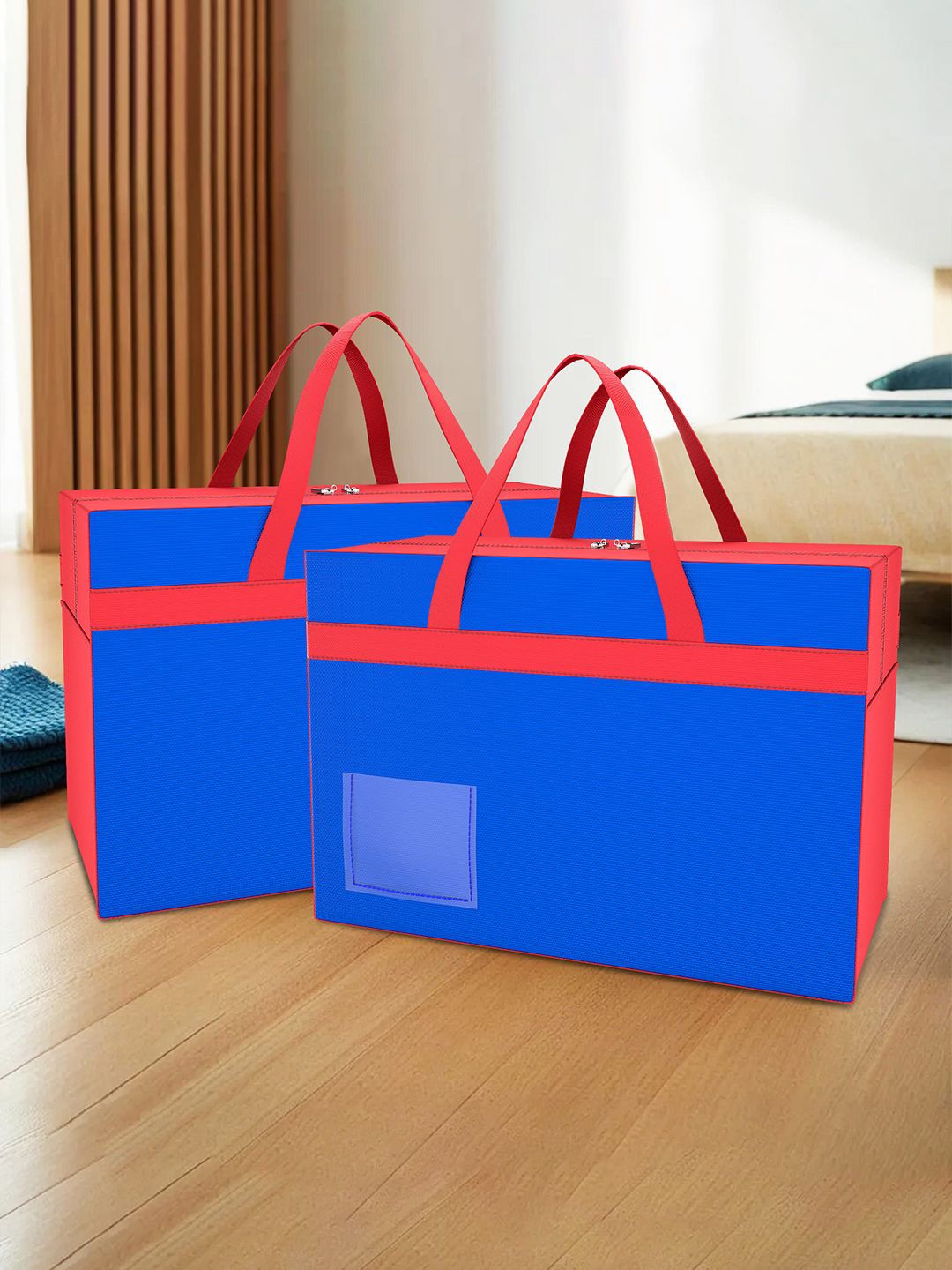 

Kuber Industries Blue Set of 2 Water Resistant Multi-Utility Organisers