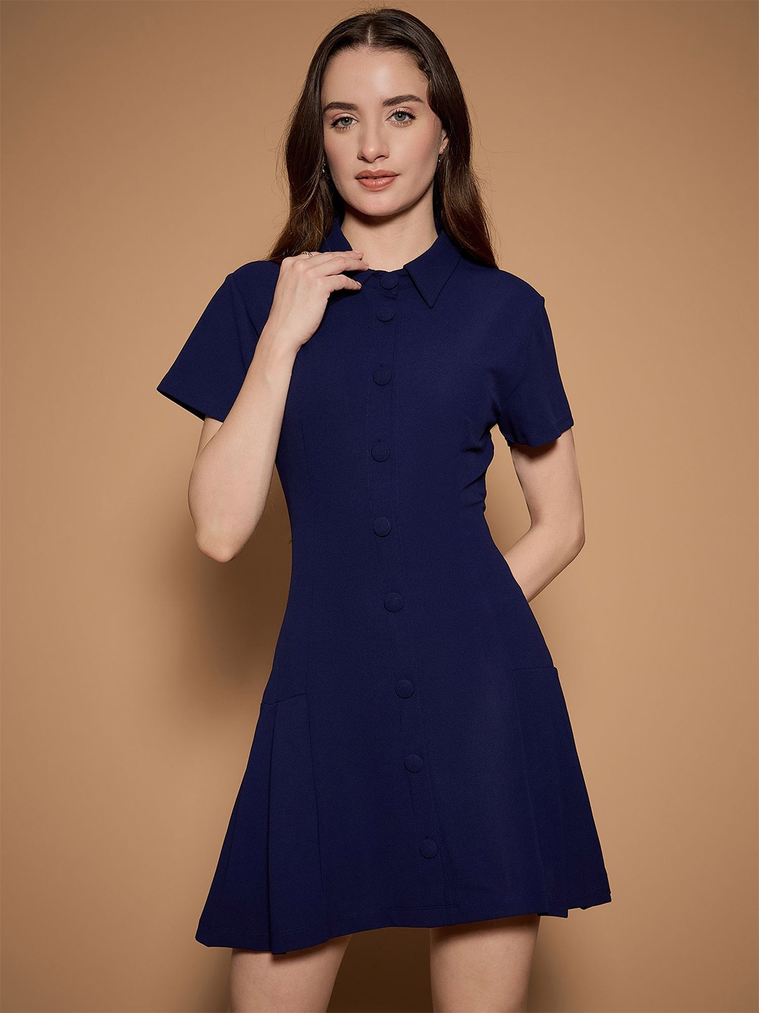 

URBANGRACE BY KASSUALLY Formal A-Line Mini Dress, Blue