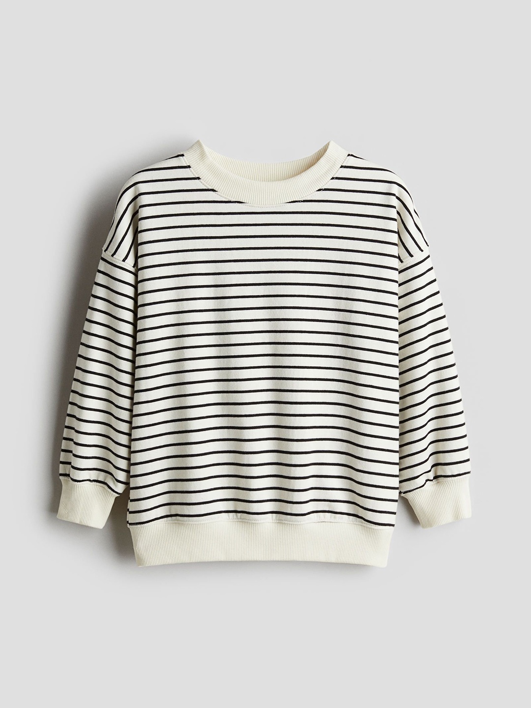 

H&M Girls Striped Sweatshirts, White