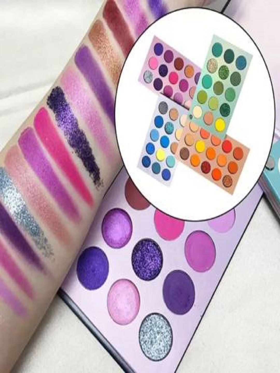 

Huda crush Matte & Shimmery Pigment Eye Shadow 70 g - 60 Shades, Pink