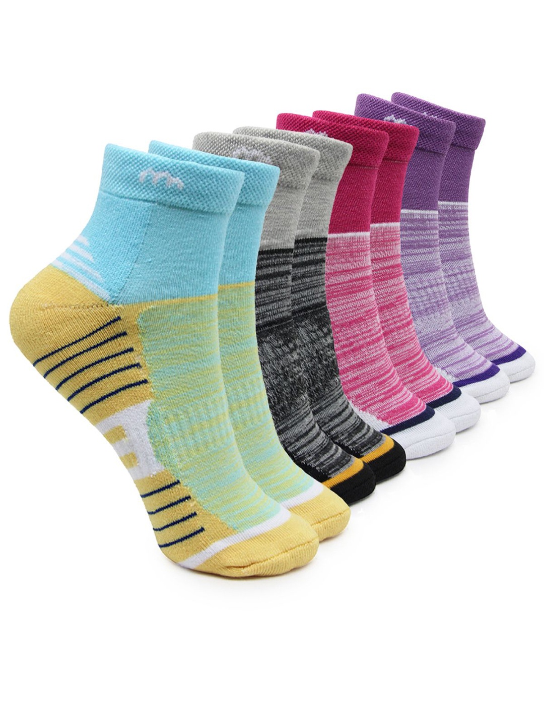 

BAESD Pack Of 4 Patterned Ankle Length Socks, Black
