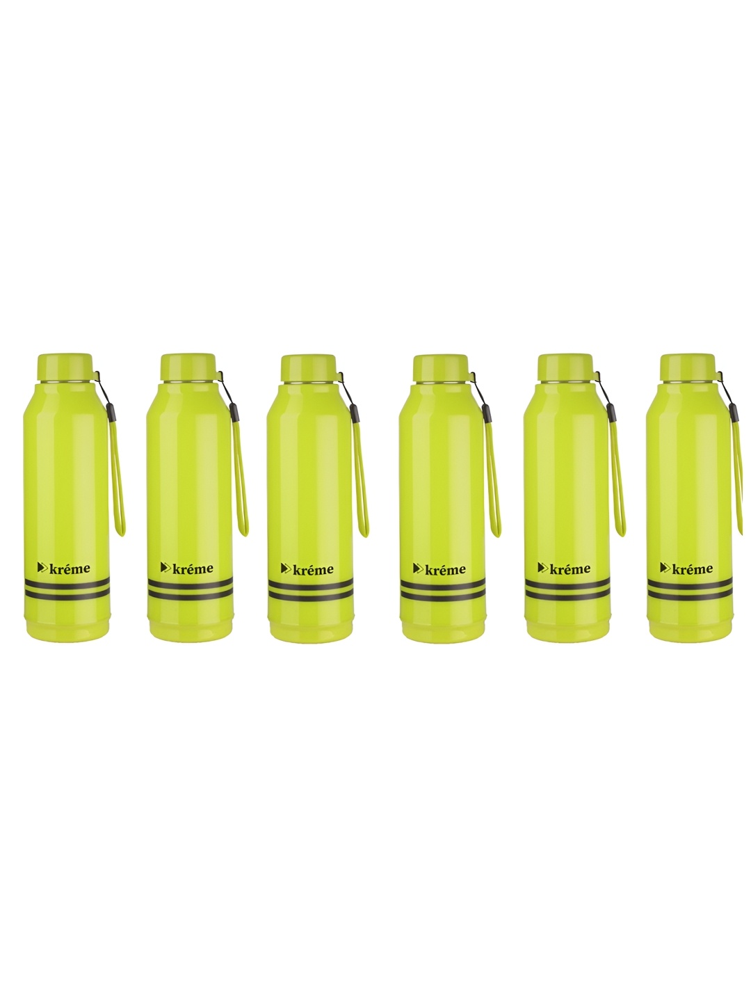 

Kreme Green & Steel Set of 6 Stainless Steel Printed Double Wall Vacuum Water Bottle