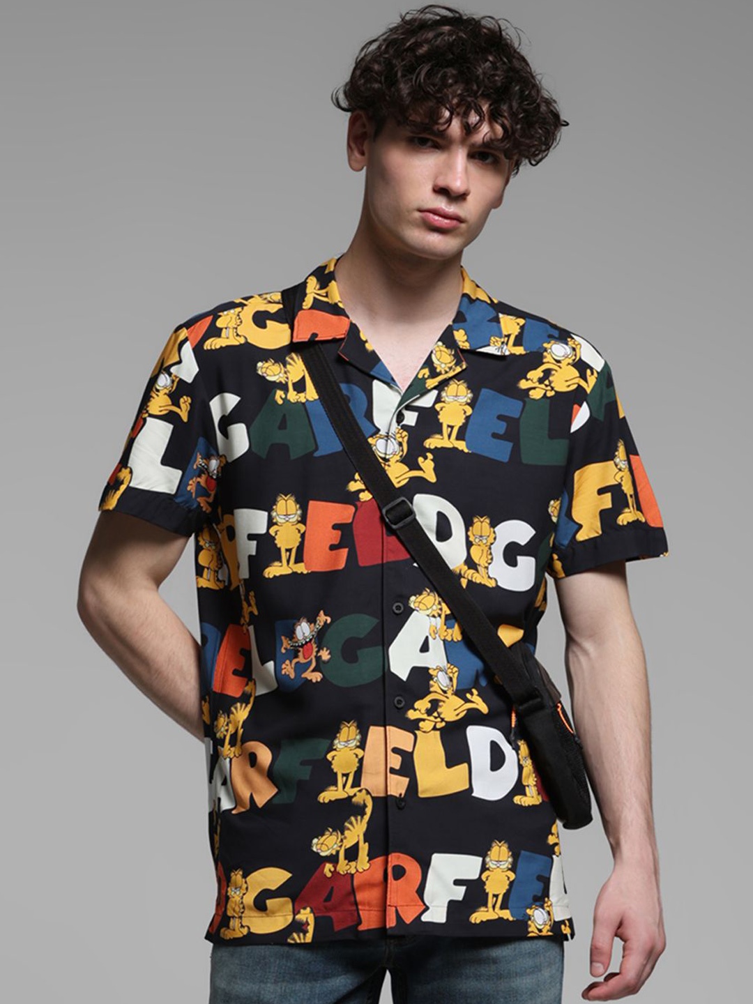 

Jack & Jones Men Opaque Printed Casual Shirt, Black