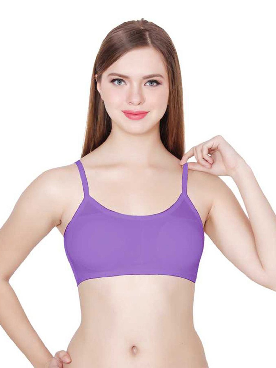 

INDIROCKS Bra Full Coverage Underwired Lightly Padded, Purple