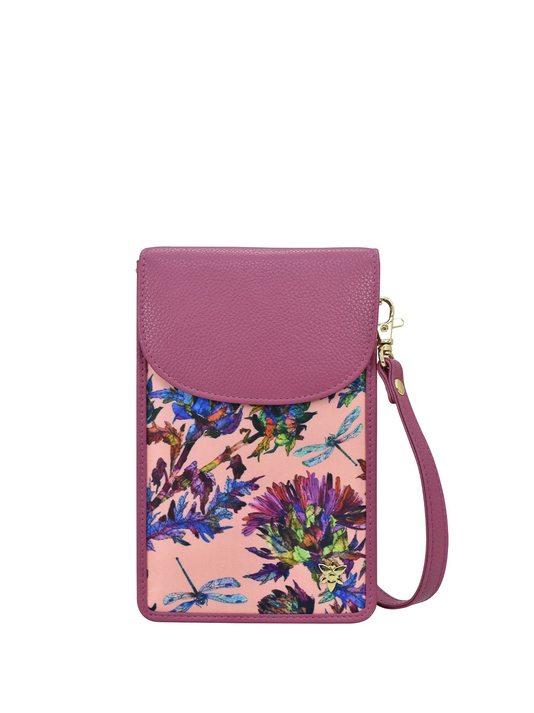 

Anuschka Women Floral Printed Money Clip, Pink