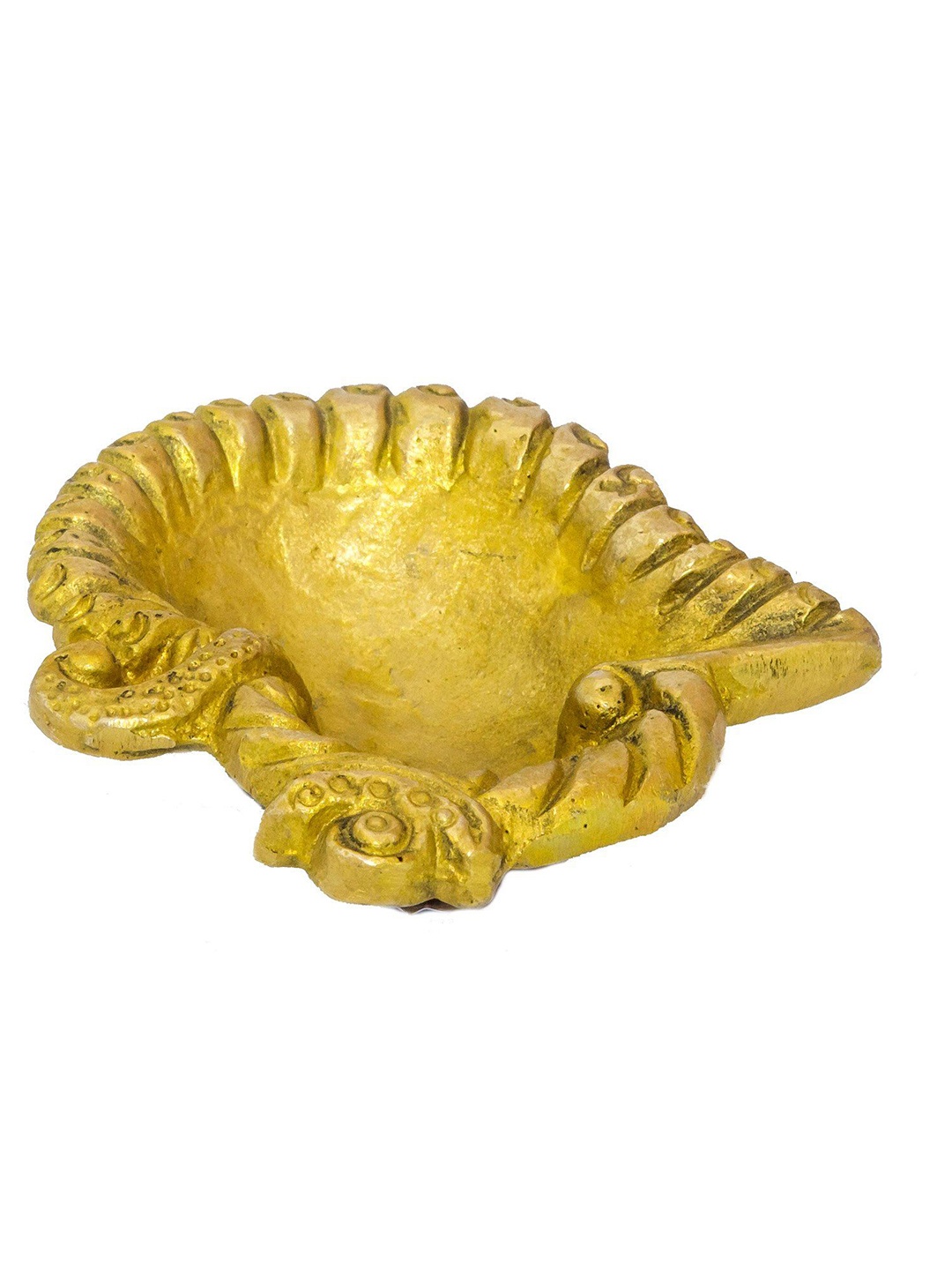 

Exotic India 2" Brass Om Diya, Yellow