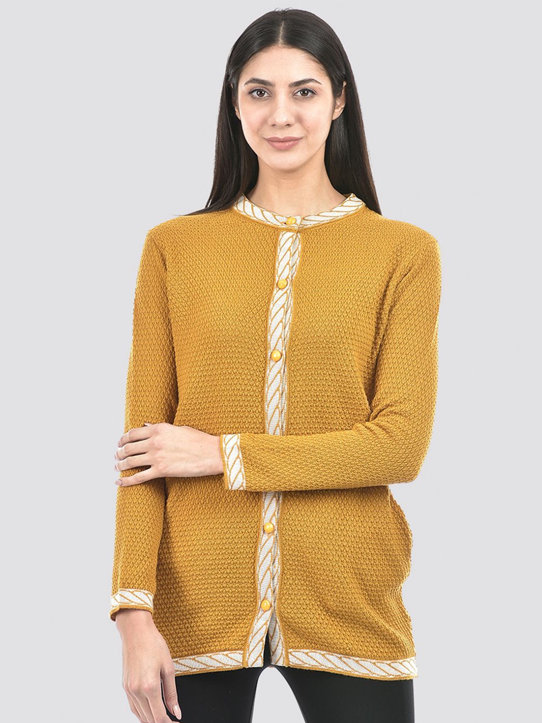 

American Eye Women Longline Cardigan, Yellow