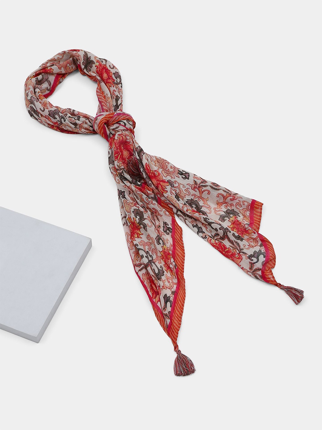 

aarke Ritu Kumar Women Printed Scarf, Off white