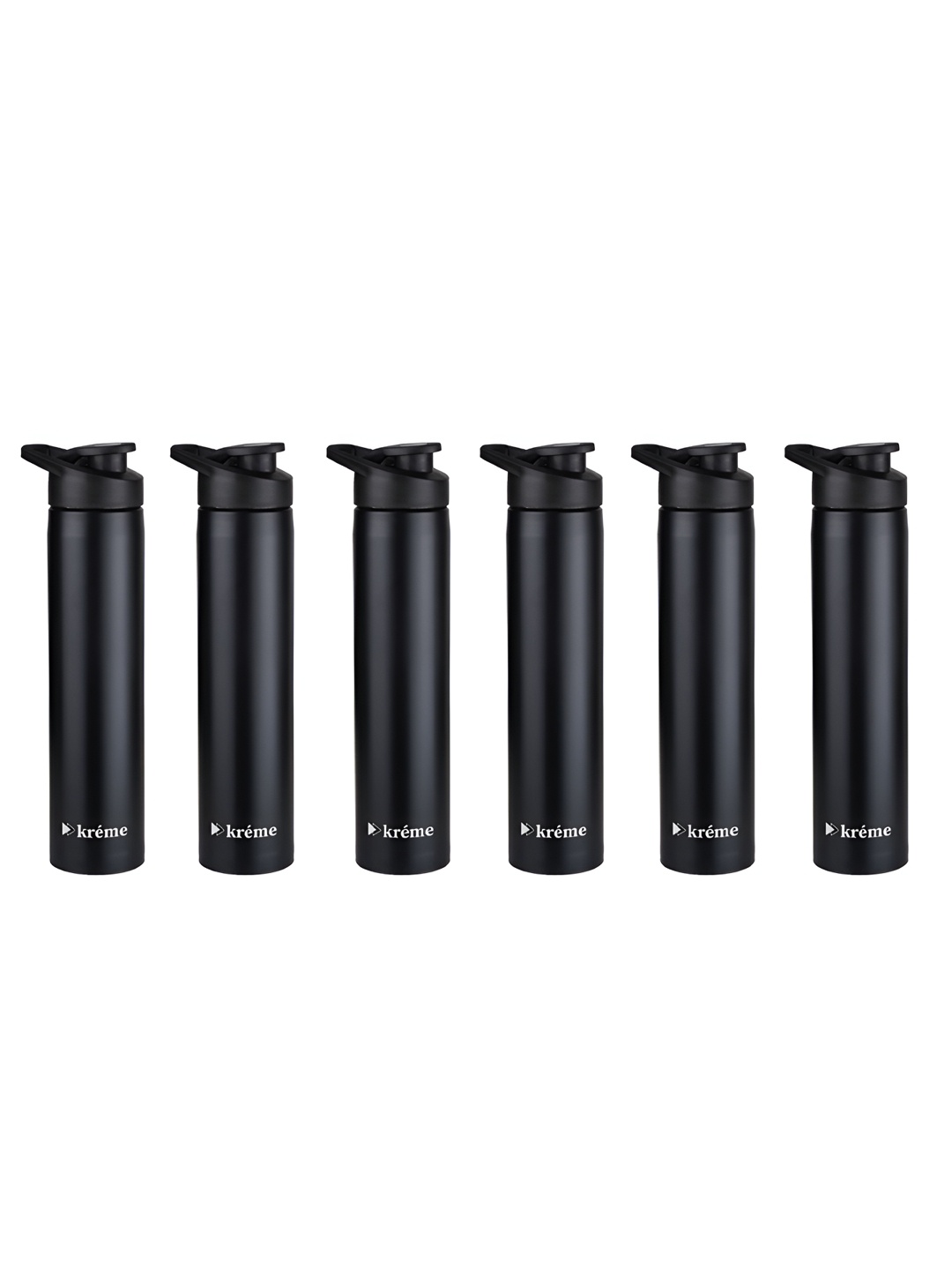 

Kreme FLOW Black & Steel 6 Pieces Brand Logo Printed Double Wall Vacuum Water Bottle 850ml