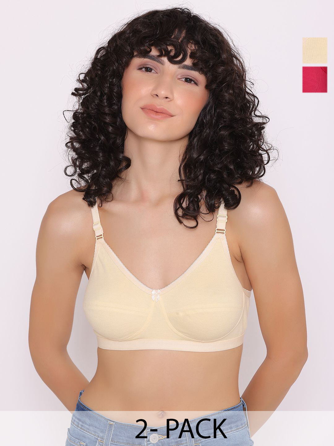 

INKURV womens Full Coverage bra, Cream