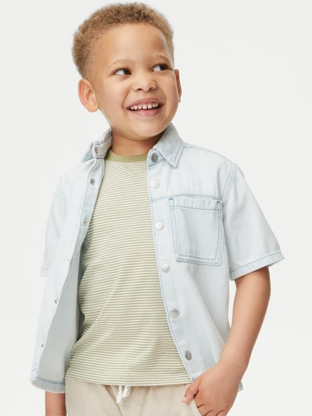 

Marks & Spencer Boys Opaque Casual Shirt, Blue