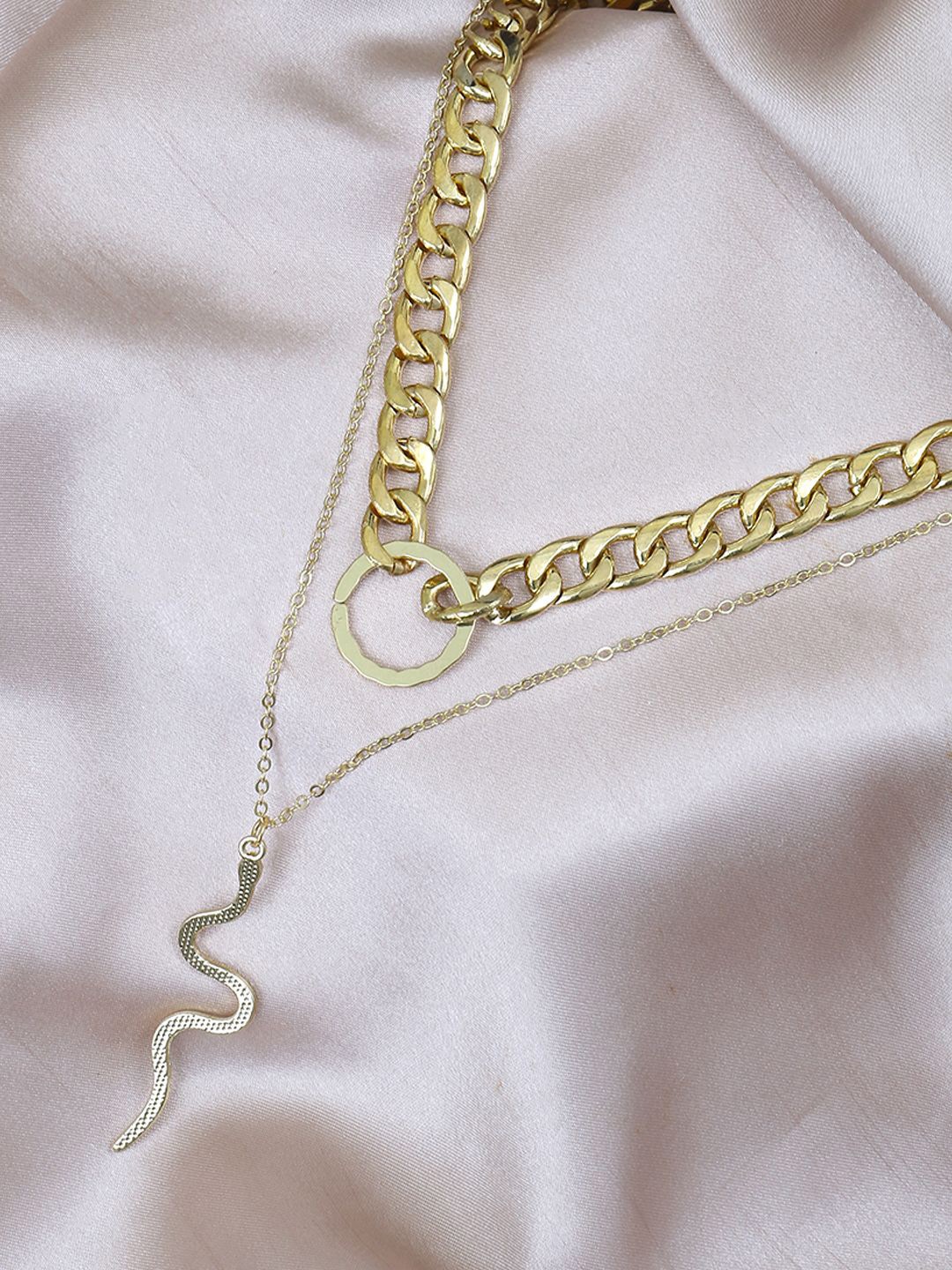 

Adwitiya Collection Brass Gold-Plated Necklace