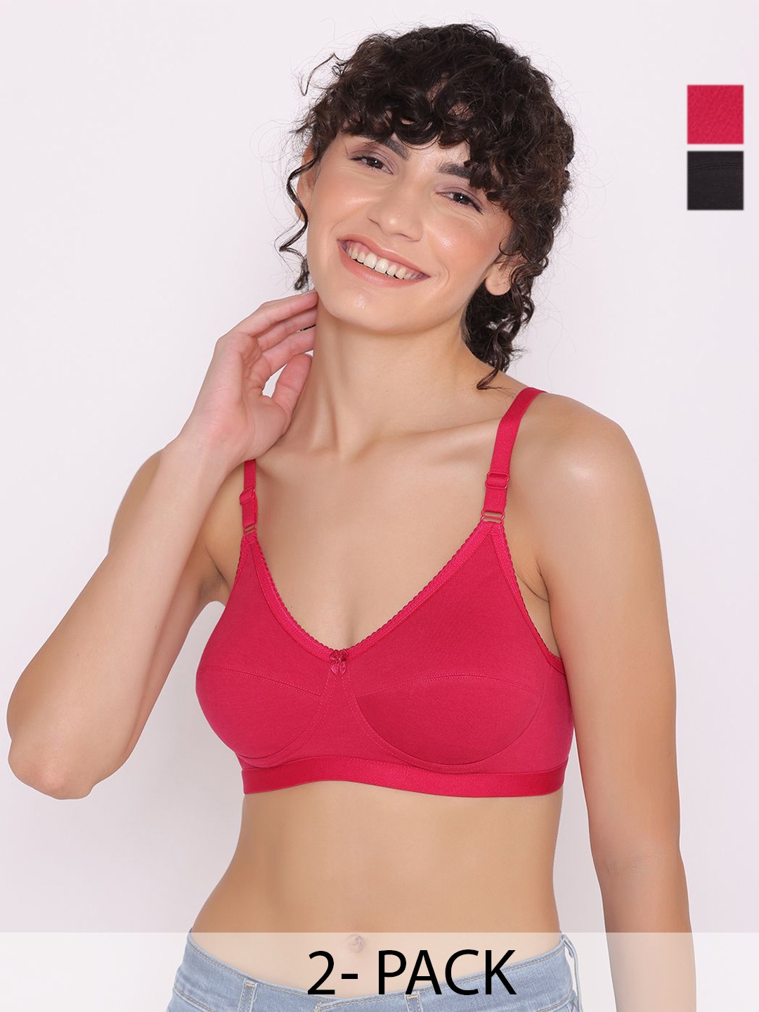 

INKURV Womens Cotton Bra For Regular Use, Black