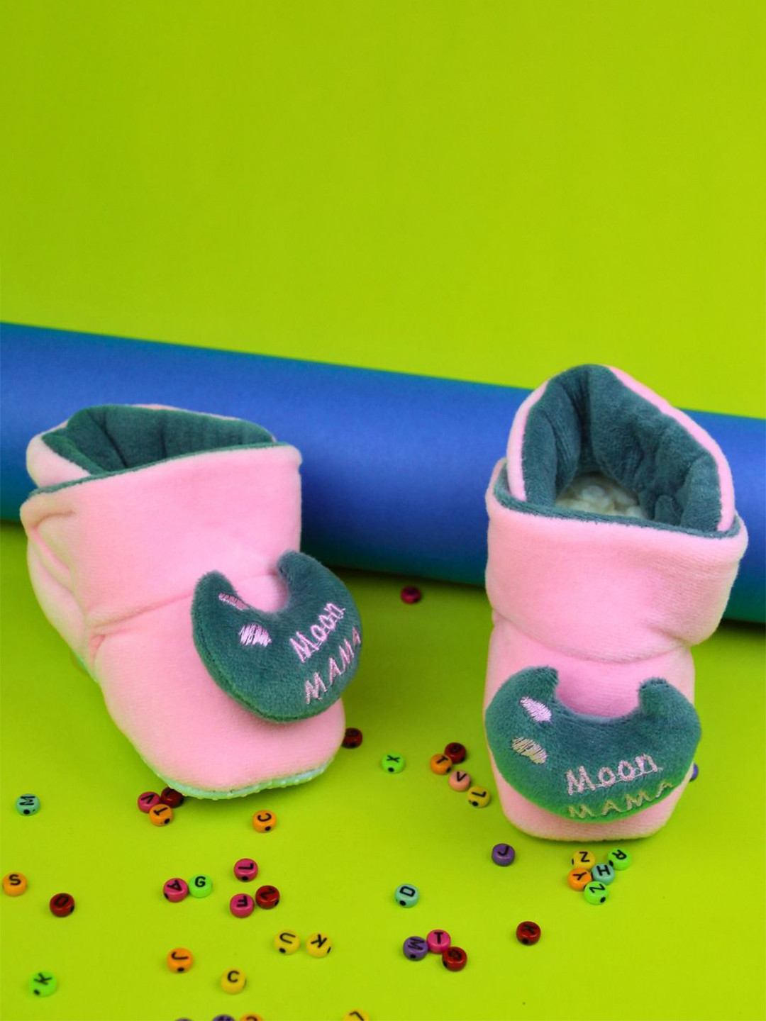 

NESKA MODA Unisex Kids Cotton Booties, Pink