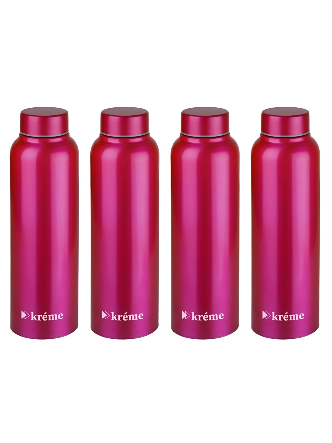 

Kreme BREEZER Pink 4 Pieces Stainless Steel Printed Double Wall Vacuum Water Bottle-1000ml