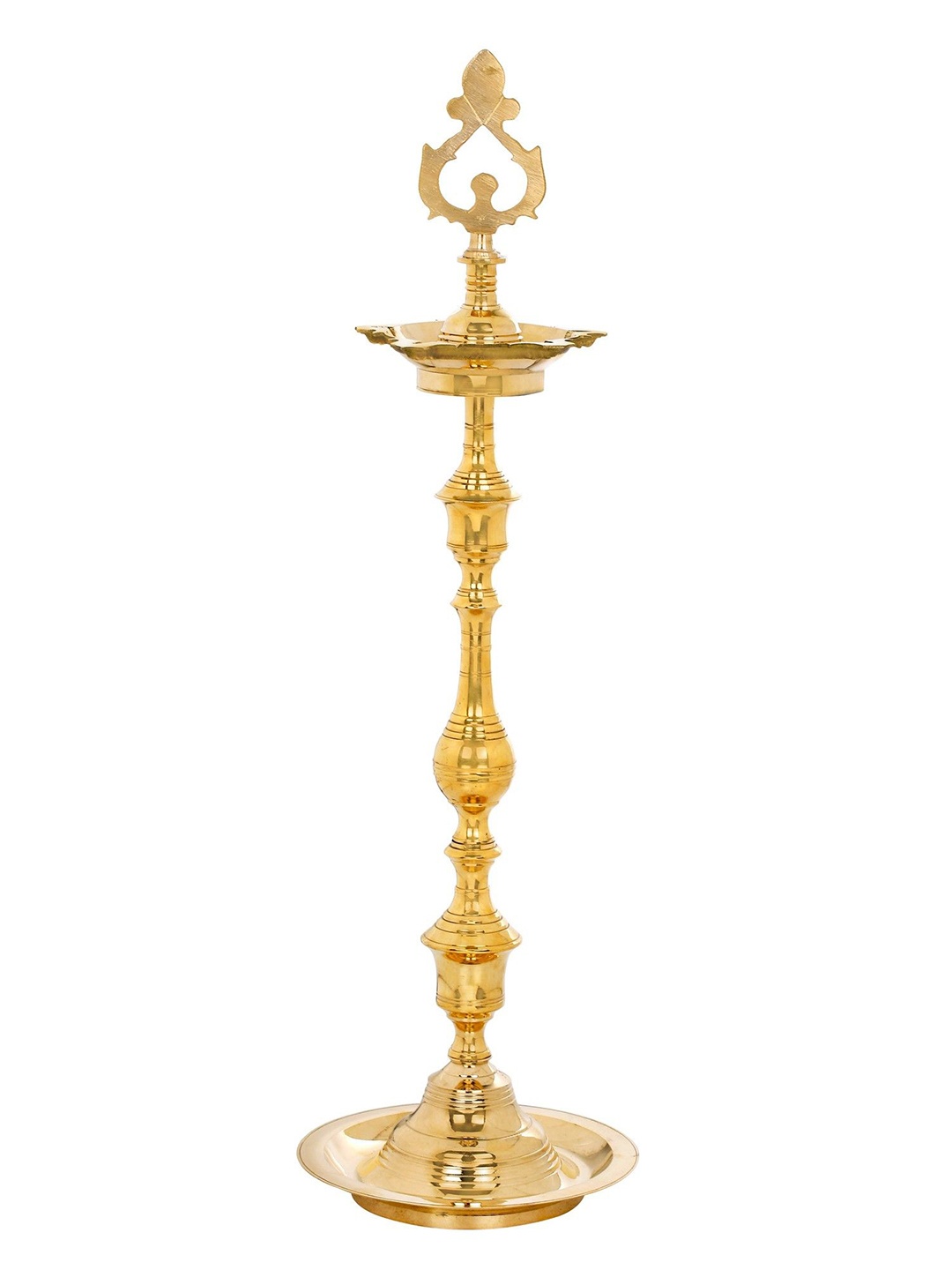

Exotic India Brass Lamp from South India, Yellow