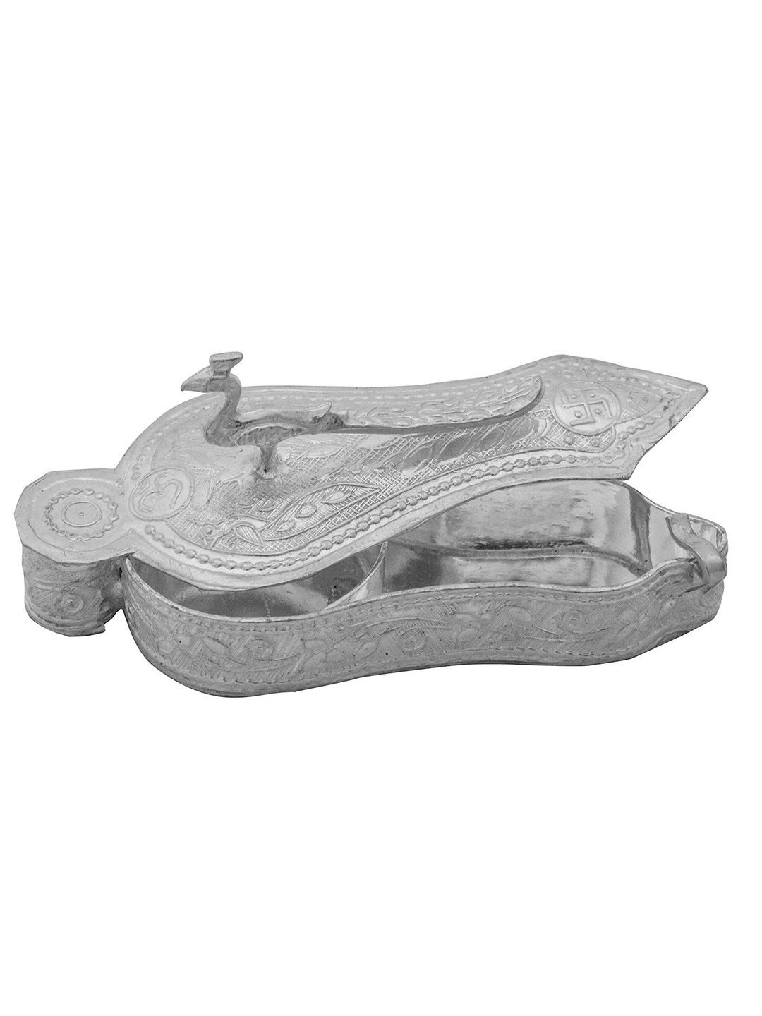 

Exotic India Silver Peacock Ritual Box