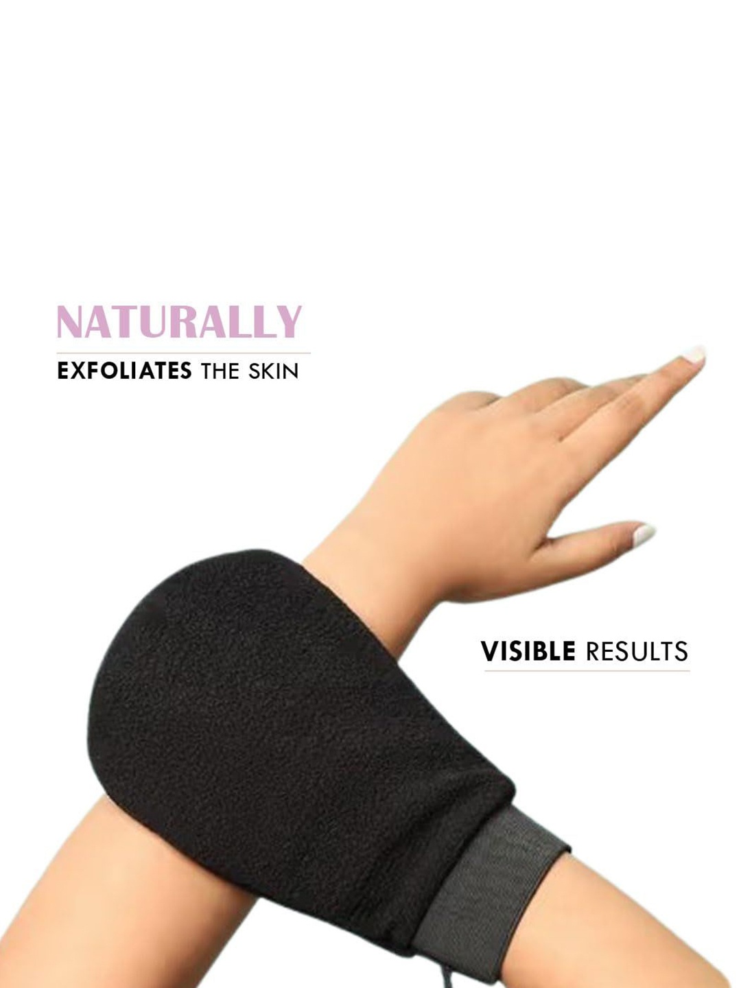 

Indus Organics Dual-Sided Exfoliating Bathing Gloves, Black