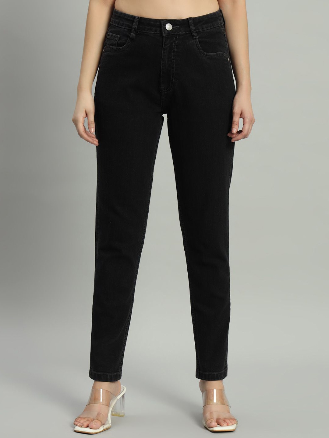 

GUTI Women Skinny Fit High-Rise Stretchable Jeans, Black
