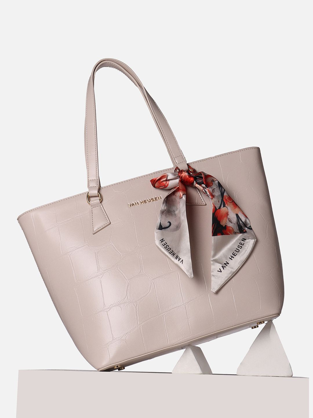 

Van Heusen Woman PU Structured Handheld Bag, Beige