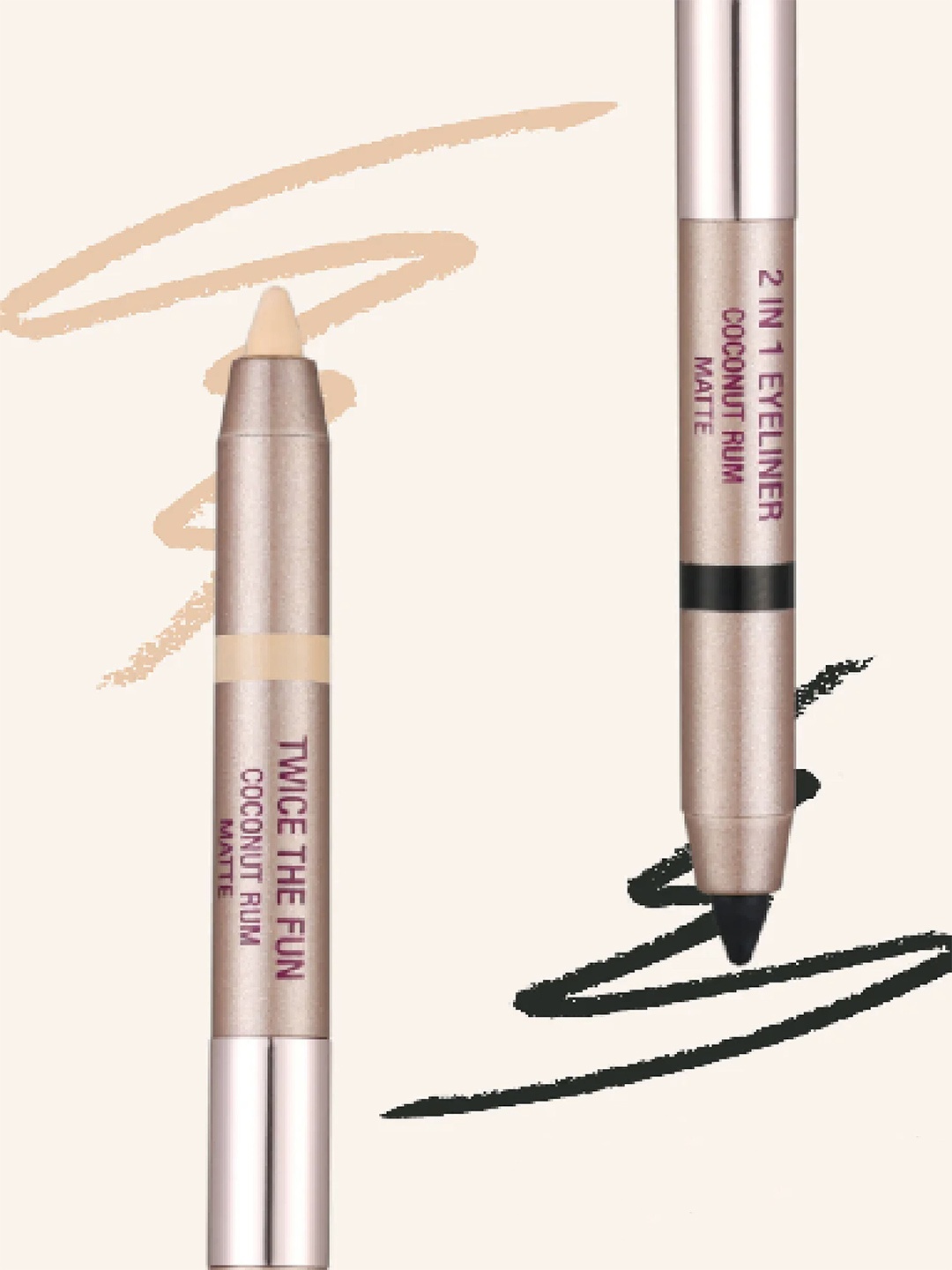 

Typsy Beauty Twice the Fun Double-Ended Eyeliner & Eyeshadow 10g - Coconut Rum 05, Black