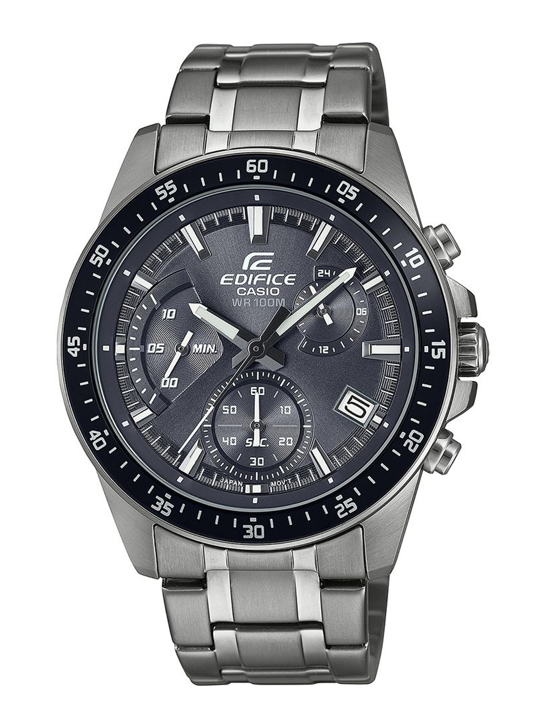 

CASIO Men Dial & Stainless Steel Cuff Straps Analogue Chronograph Watch ED622, Grey