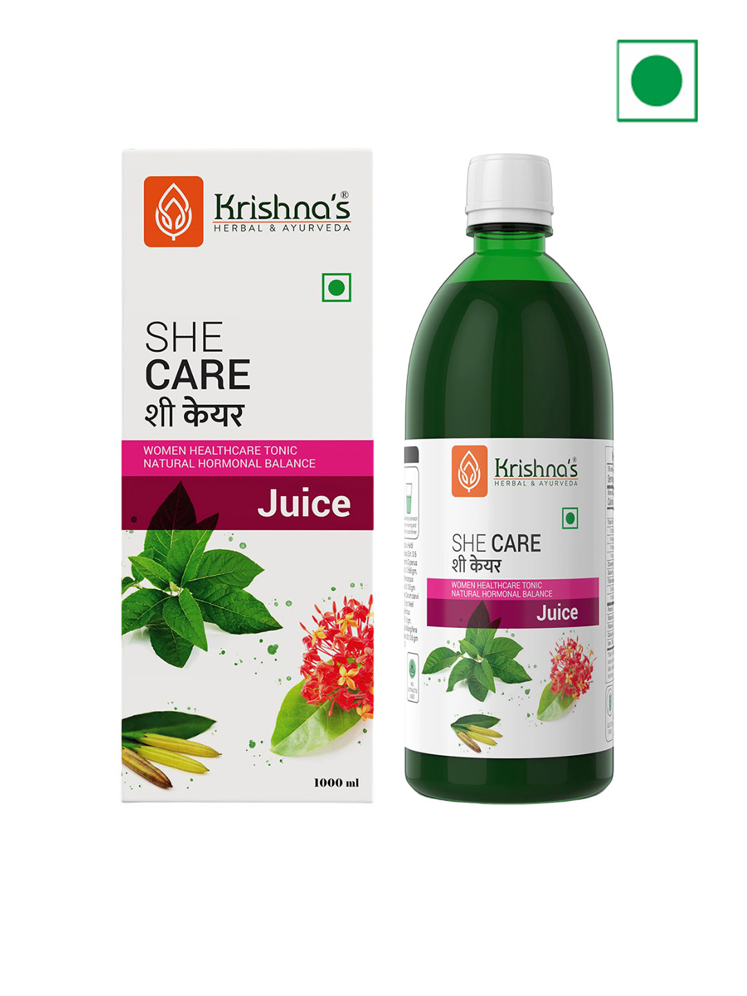 

Krishna's Herbal & Ayurveda She Care Juice - 1L, Green