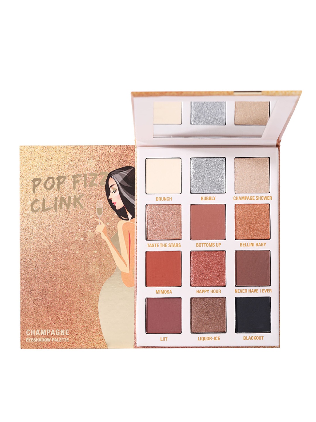 

Typsy Beauty Pop Fizz Clink 12- In- 1 Eyeshadow- 0001-Champagne, Multi